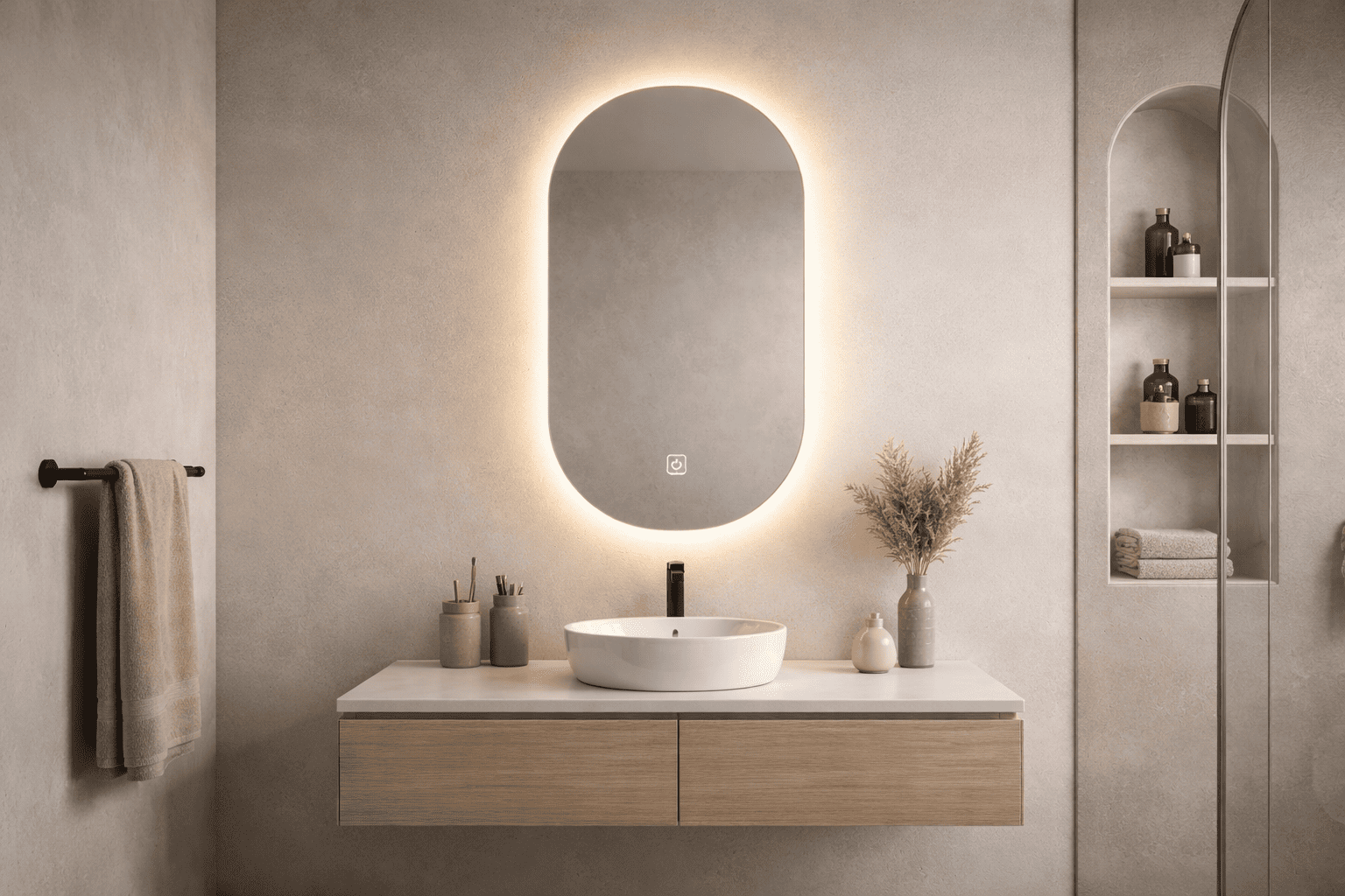 Espejo LED Aura Oval